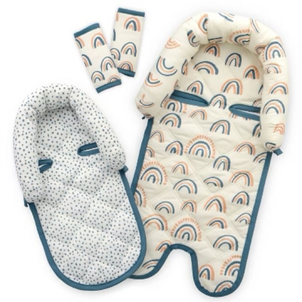 Goldbug Rainbow Patterned Car Seat and Stroller Liner Set New